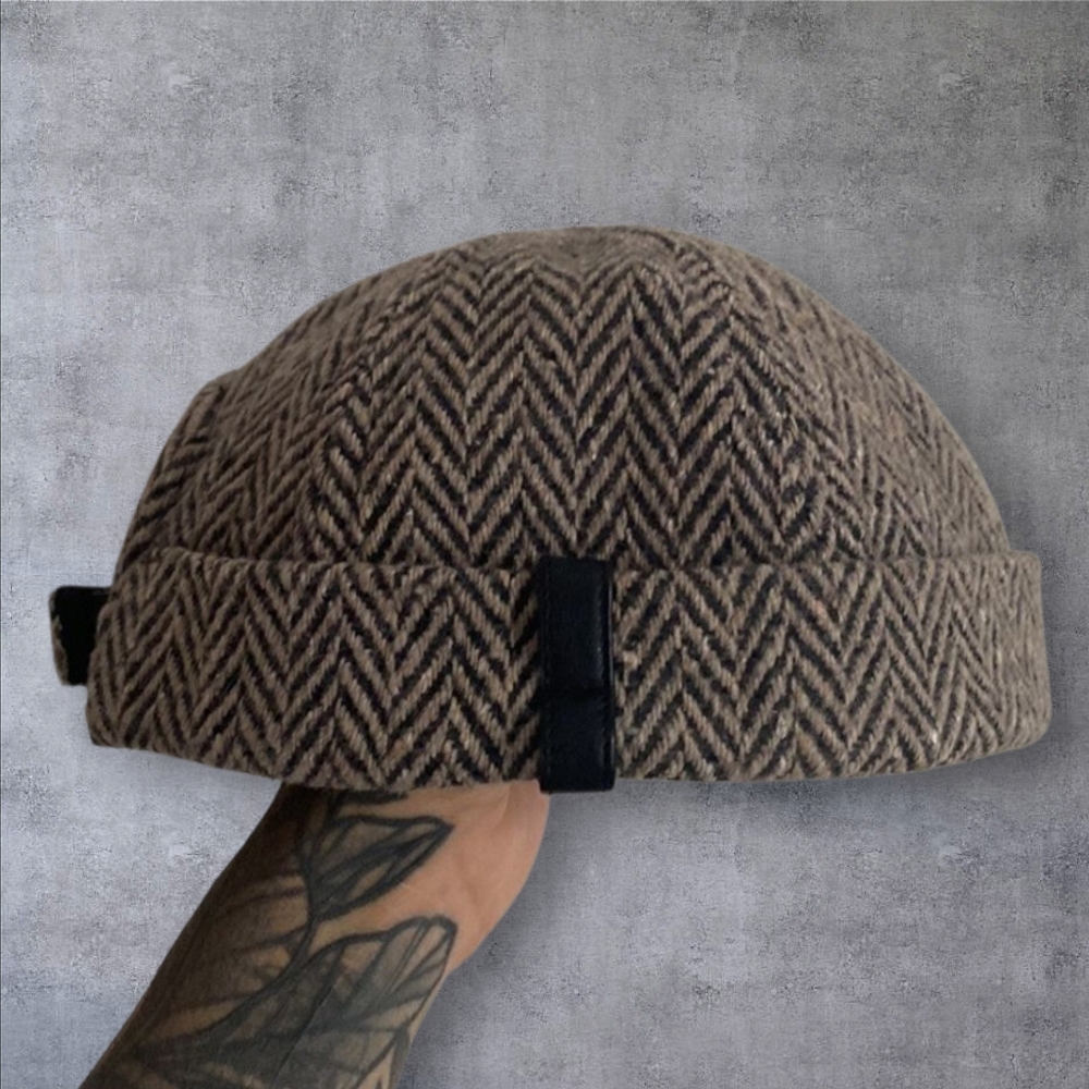 Herringbone Docker Cap